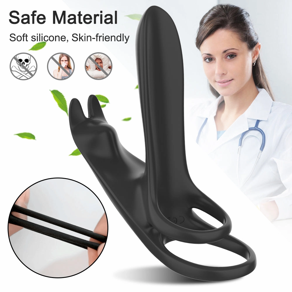 Couple Vibrator with Dual Motor Cockring Wireless Remote Control Penis Ring