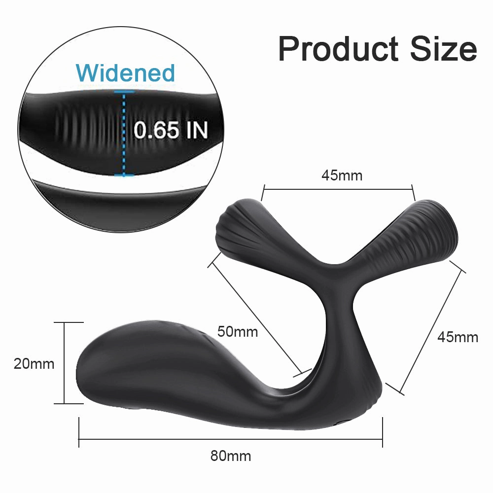 Couples Long Lasting Erection Anal Vibrator with Vibrating Cock Ring Prostate Massager Anal Plug Penis Ring