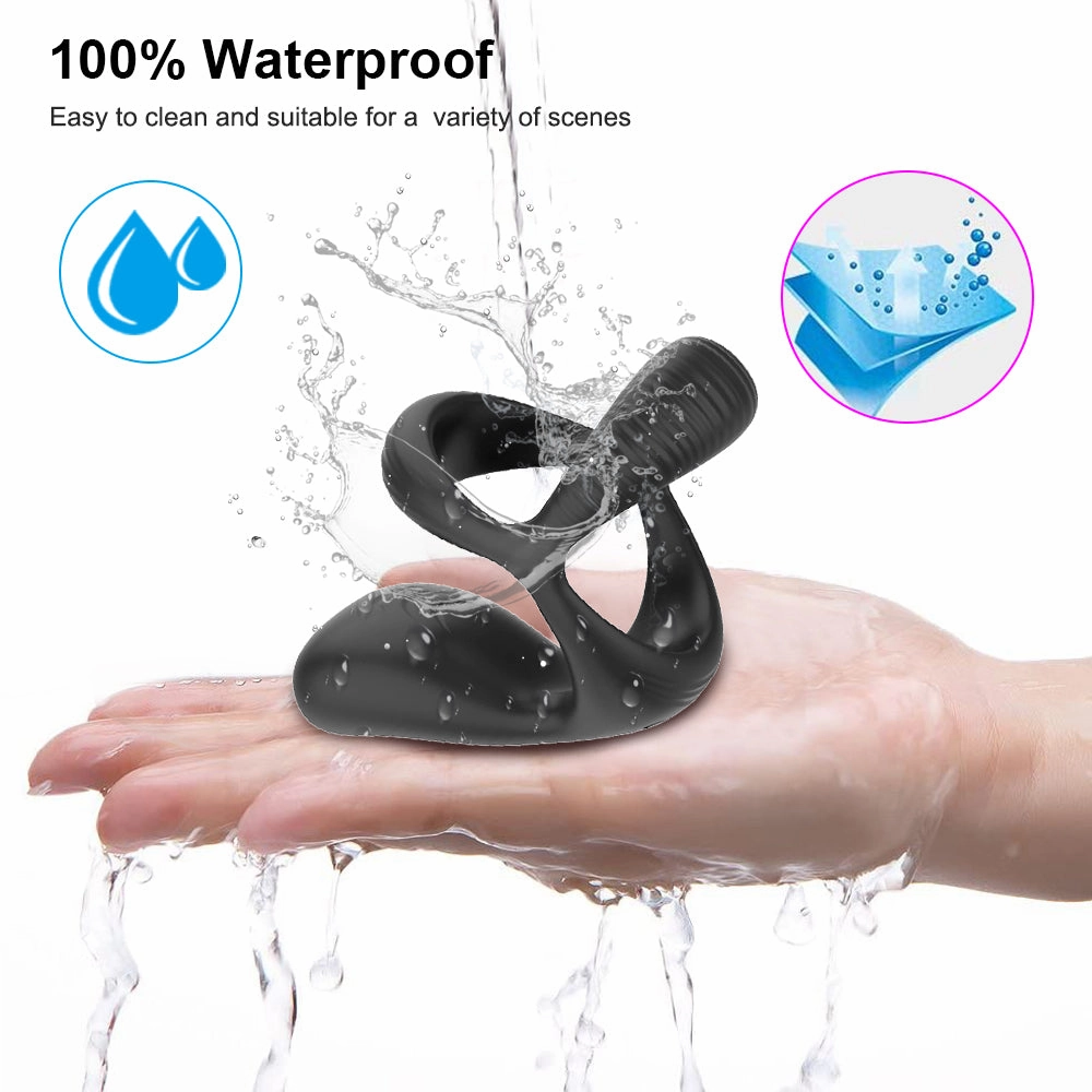 Couples Long Lasting Erection Anal Vibrator with Vibrating Cock Ring Prostate Massager Anal Plug Penis Ring