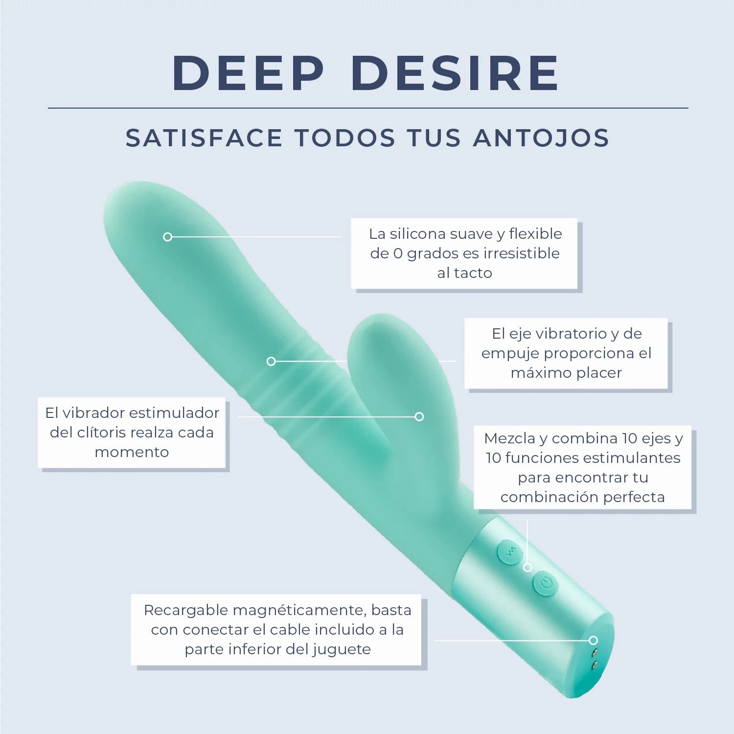 Deep Desire - Thrusting Dual Rabbit Vibe - NEW!