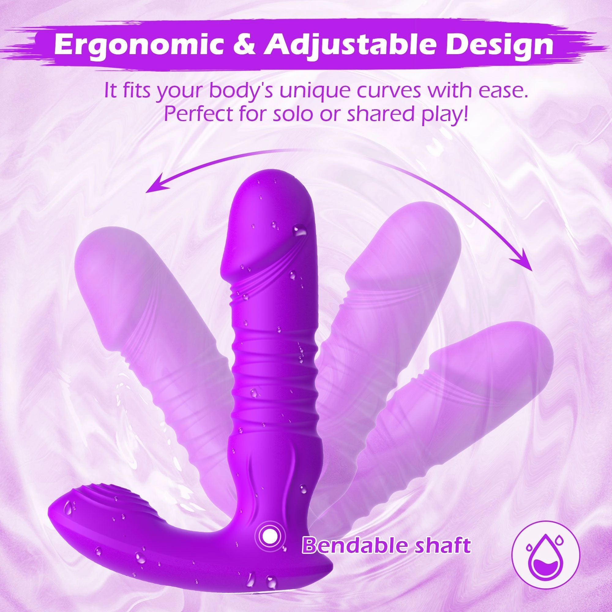 Dildo G Spot Vibrator with Thrusting Vibrating Functions