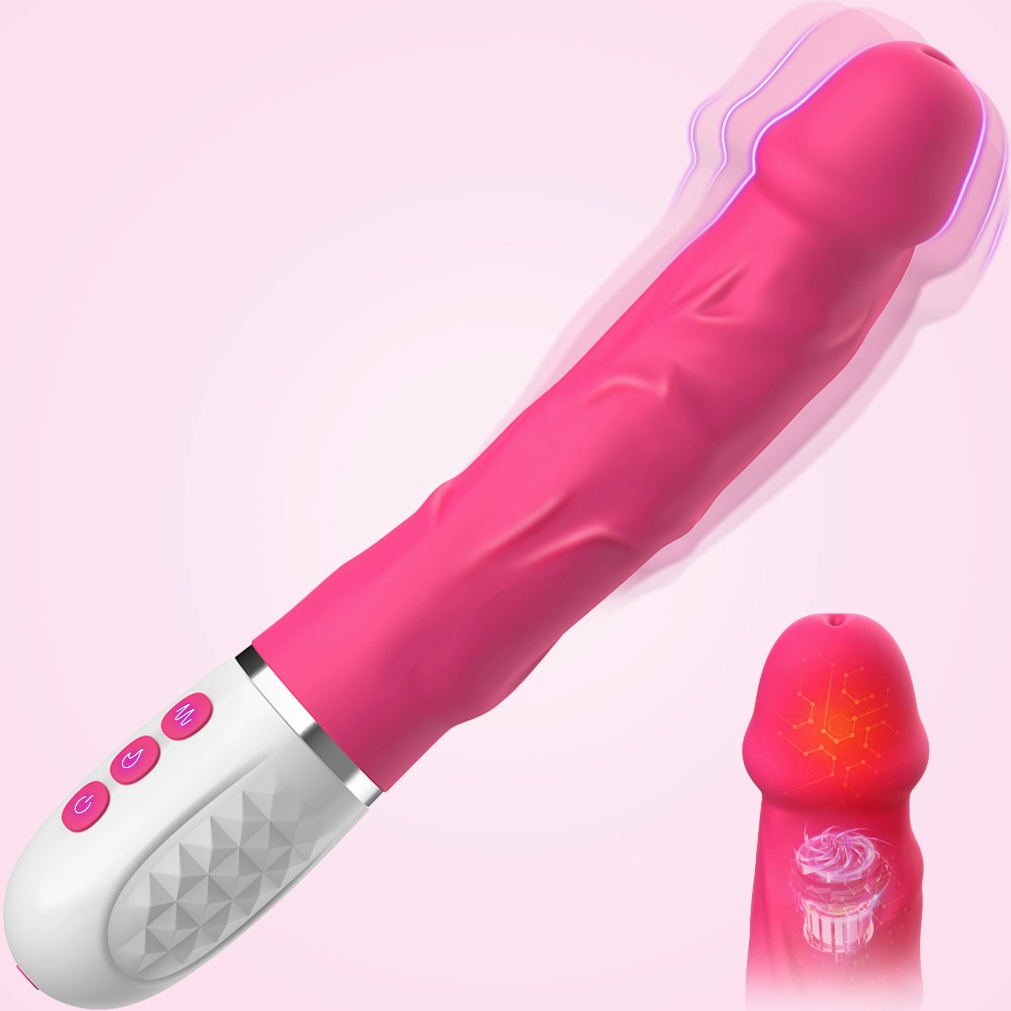 Dildo Vibrator With Vibration & Heating