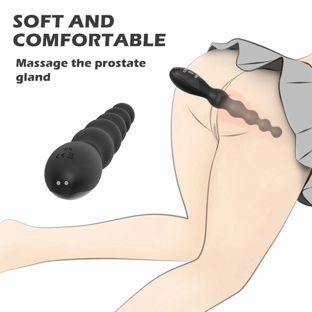 Dole-Vibrating Anal Beads Prostate Massager Remote Control Butt Plug G Spot Stimulor