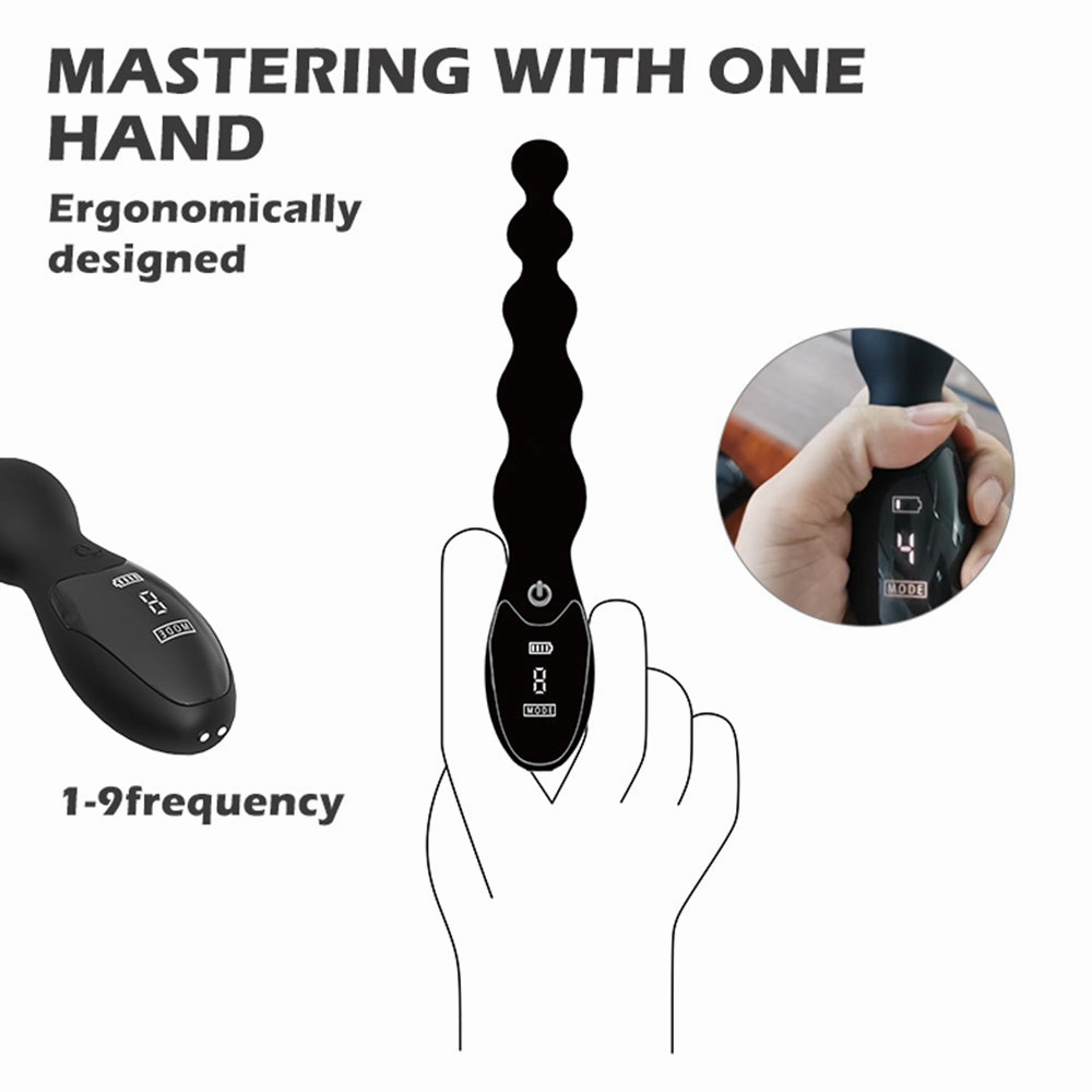 Dole-Vibrating Anal Beads Prostate Massager Remote Control Butt Plug G Spot Stimulor