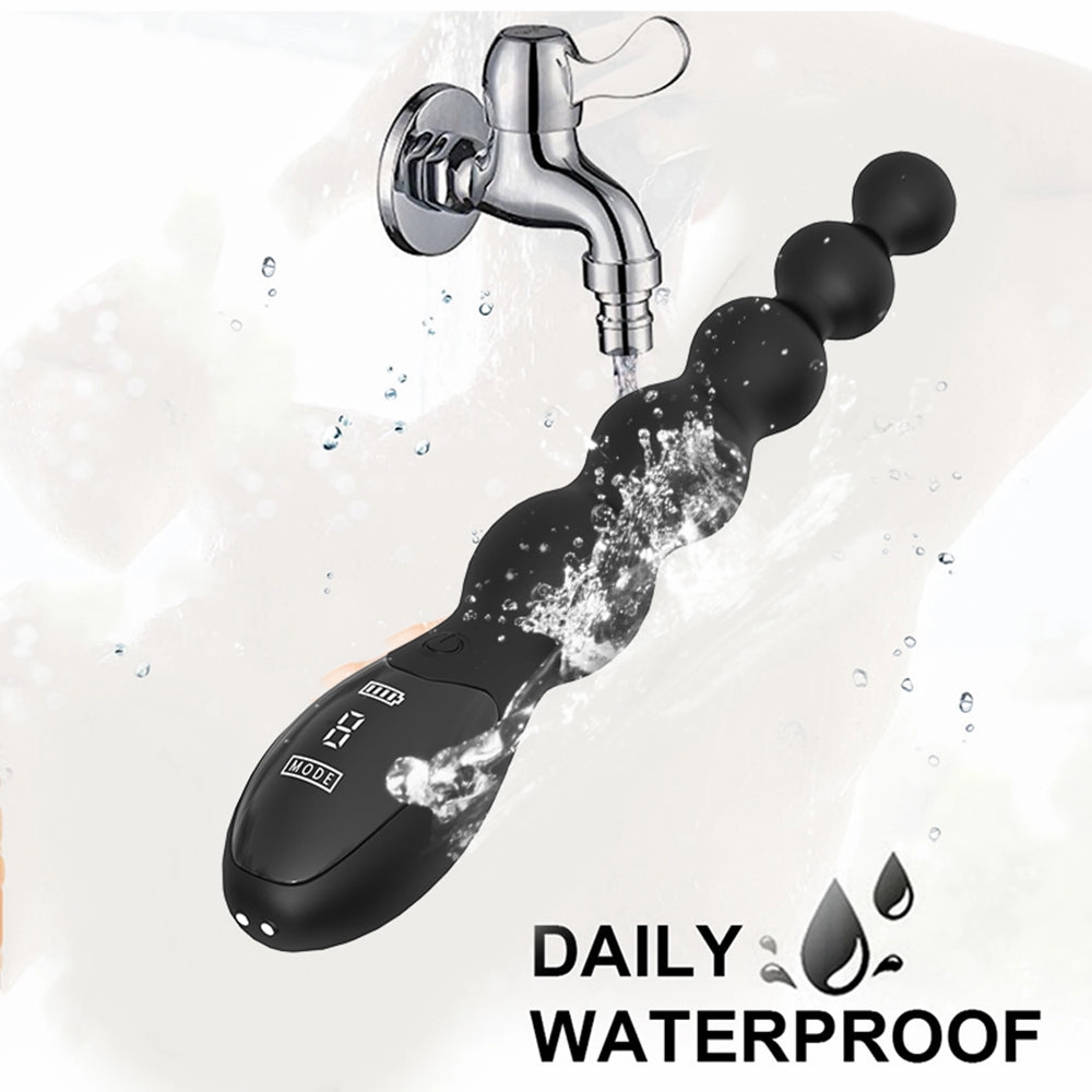 Dole-Vibrating Anal Beads Prostate Massager Remote Control Butt Plug G Spot Stimulor