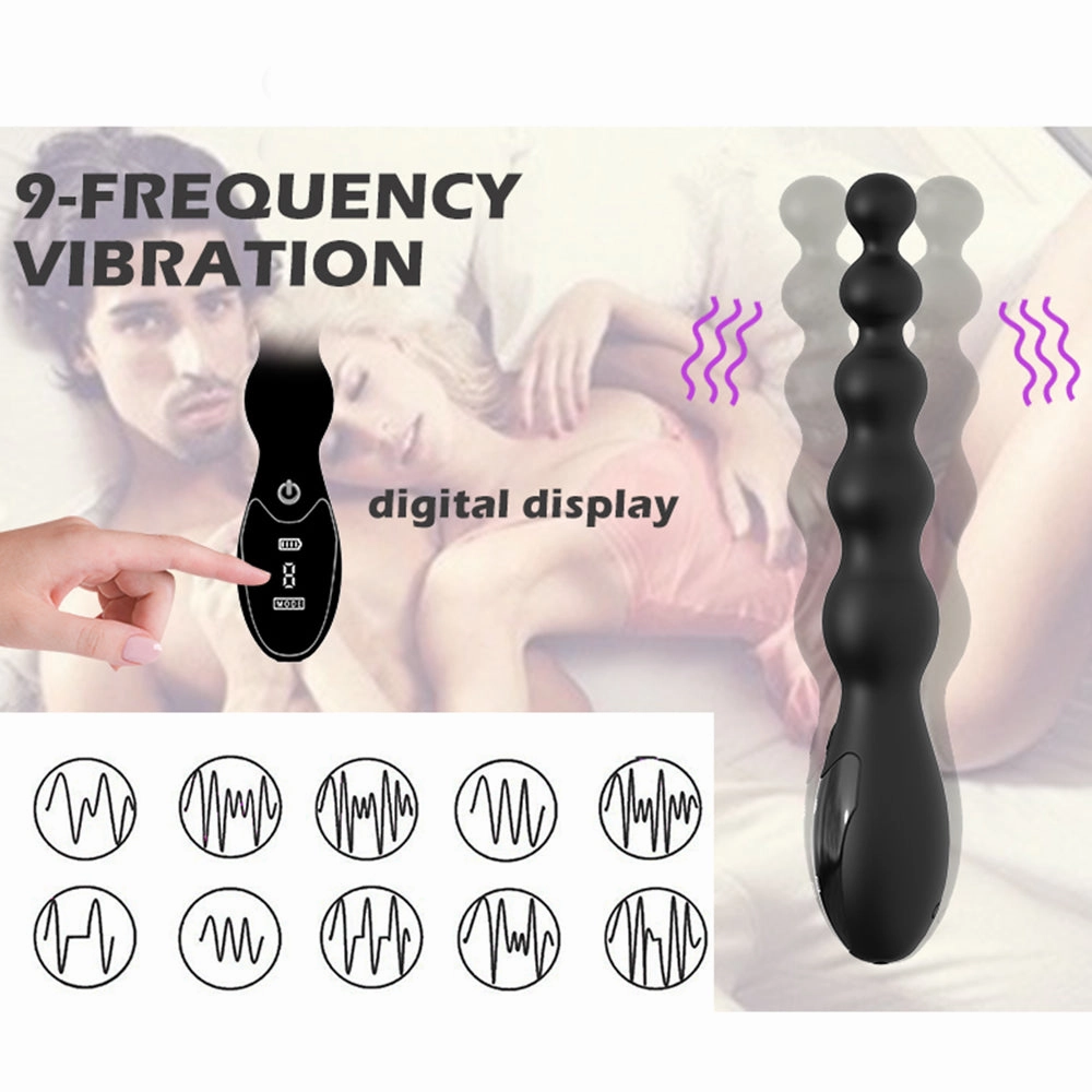 Dole-Vibrating Anal Beads Prostate Massager Remote Control Butt Plug G Spot Stimulor