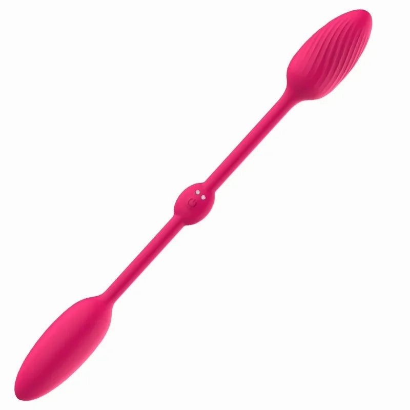 Dual Fun Double-Ended Dildo Clit Anal Vibrator | Remote Control Clit Stimulator & Butt Plug