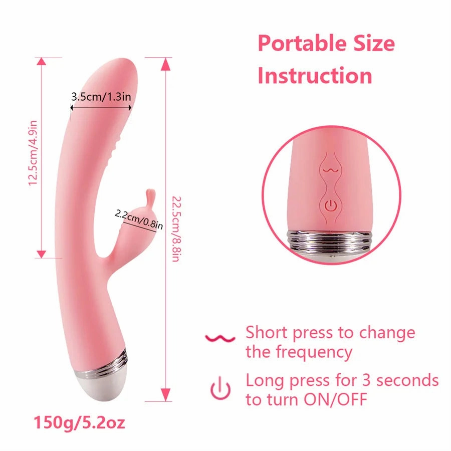 Dual sensation vibrator unlocking hidden G-spot and clitoral ecstasy