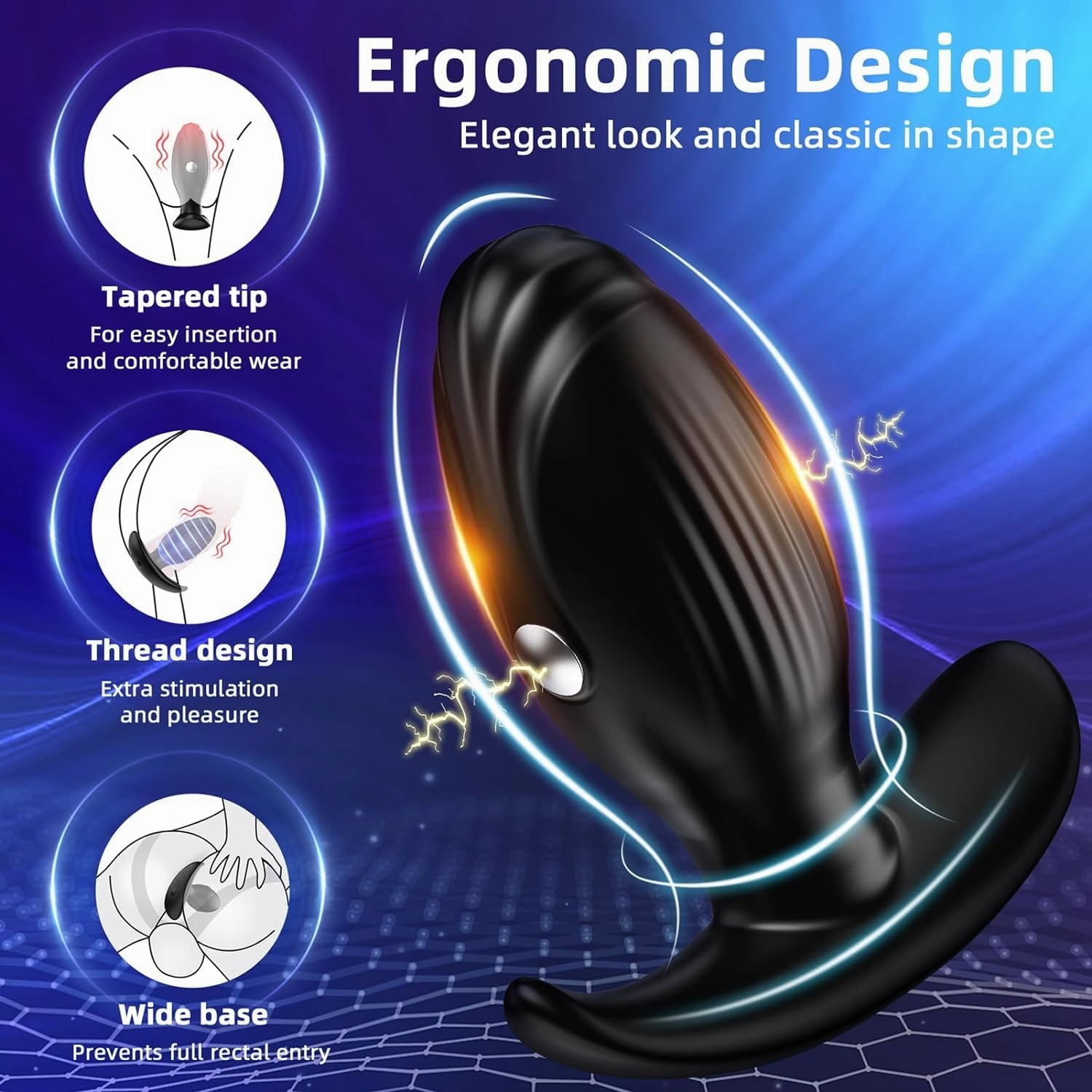 Electrical Stimulation Butt Plug with Vibration