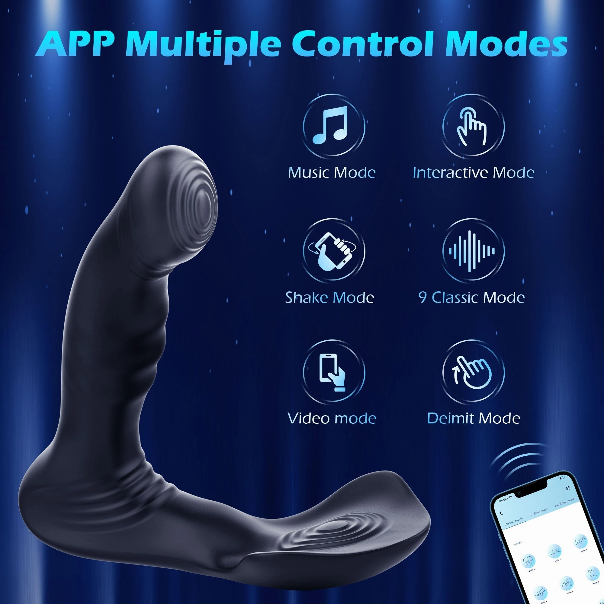 Elizabeth - Thrusting Prostate Massager with Vibrating & Wiggle Patterns