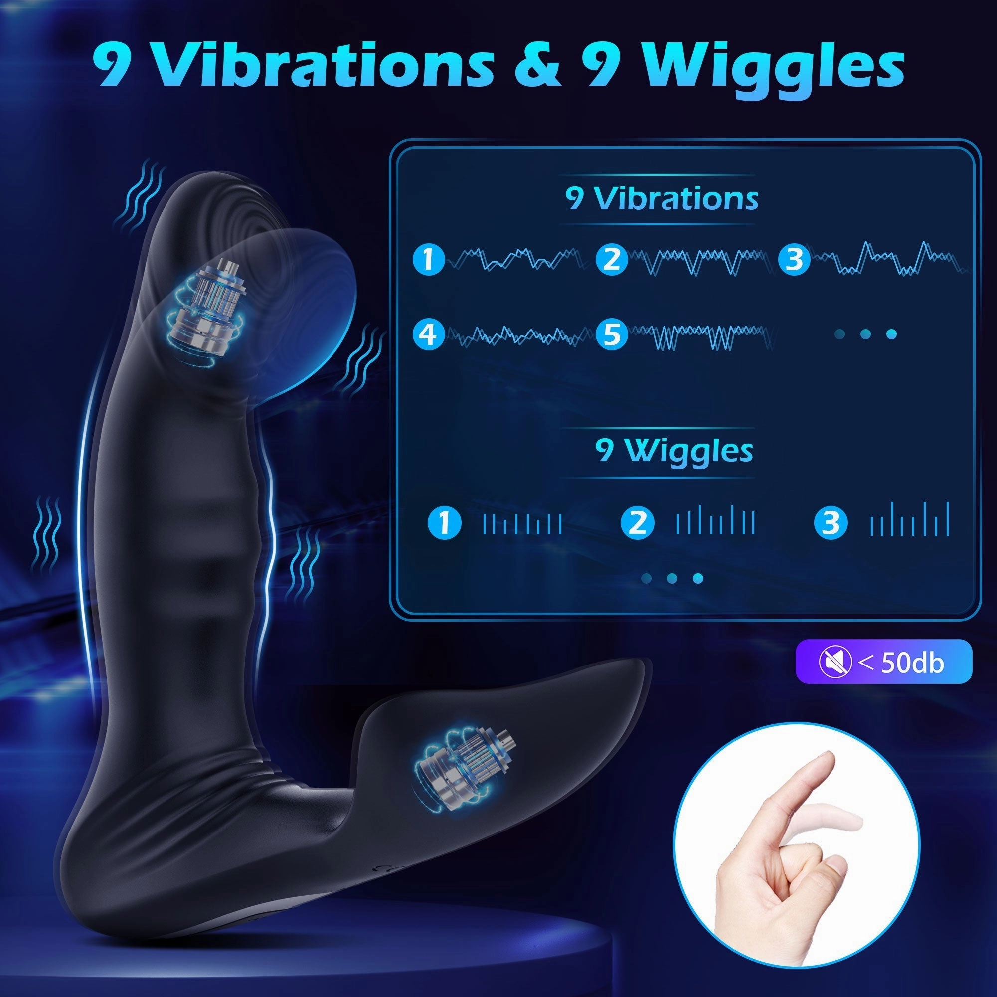 Elizabeth - Thrusting Prostate Massager with Vibrating & Wiggle Patterns