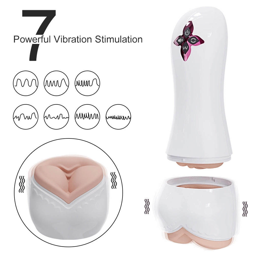 Eveflow - Split Design Breast Vulva Entry 5 Suctions & 7 Vibrations  Automatic Masturbation Cup