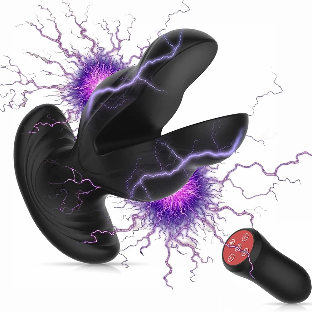 Extreme Vibrating Butt Plug with Electric Shock Modes Anal Plugs Prostate Stimulators