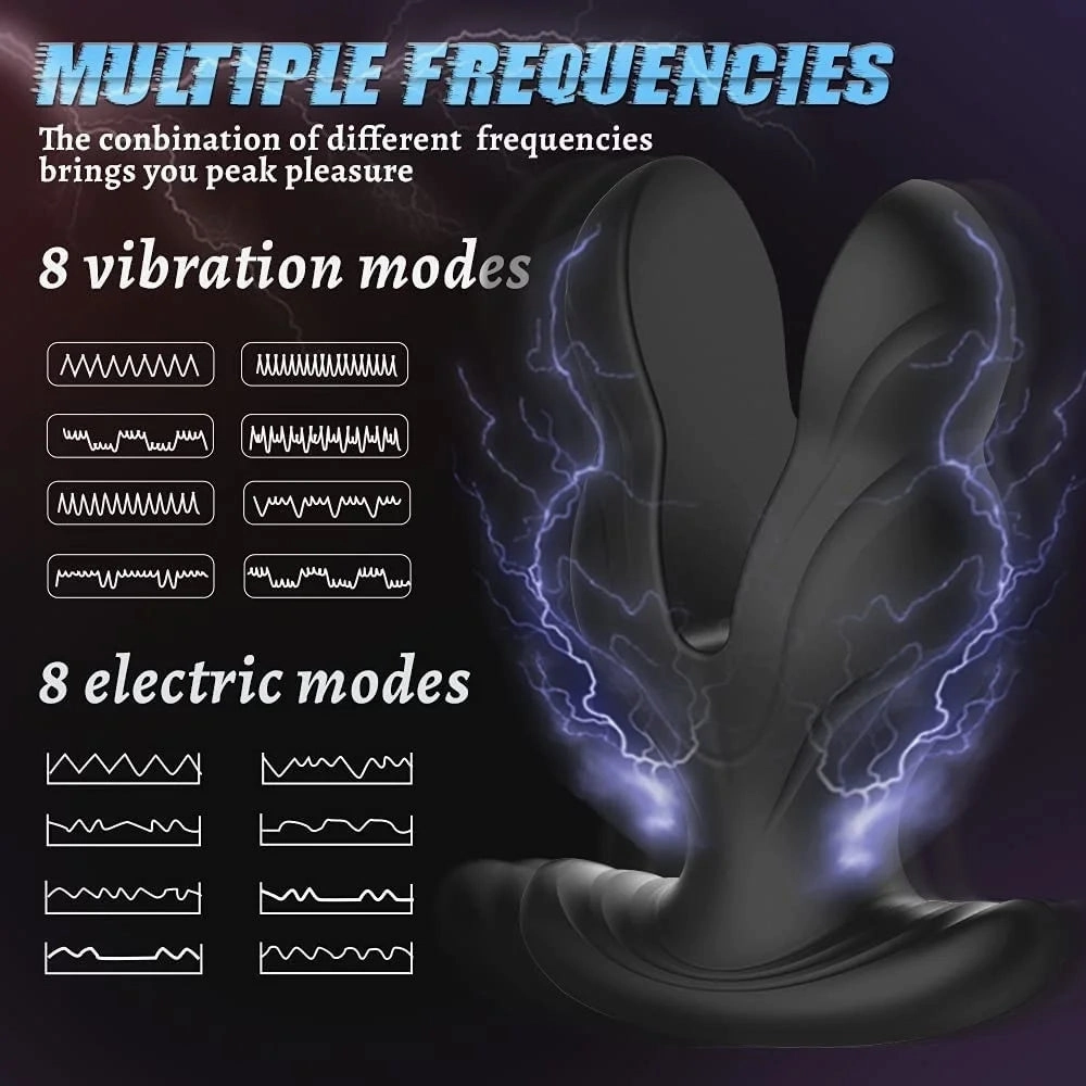 Extreme Vibrating Butt Plug with Electric Shock Modes Anal Plugs Prostate Stimulators