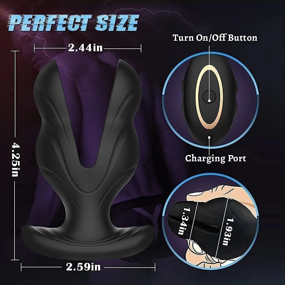 Extreme Vibrating Butt Plug with Electric Shock Modes Anal Plugs Prostate Stimulators