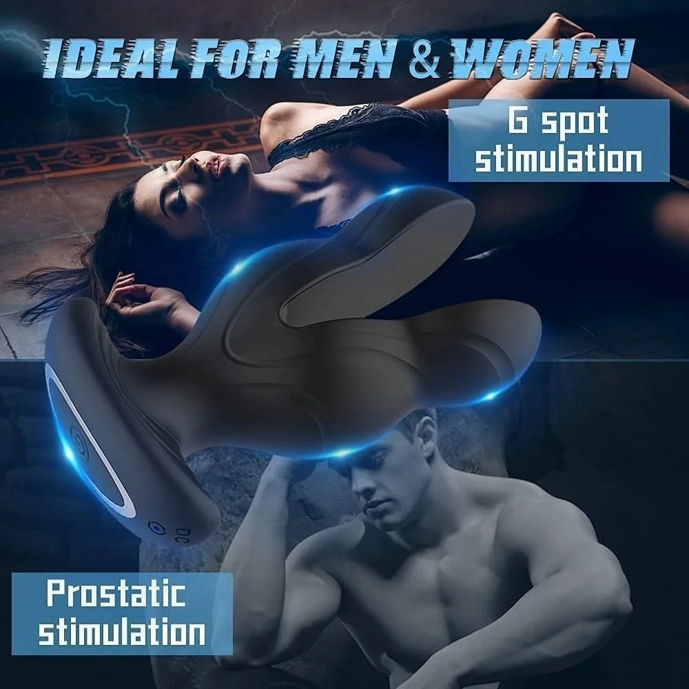 Extreme Vibrating Butt Plug with Electric Shock Modes Anal Plugs Prostate Stimulators