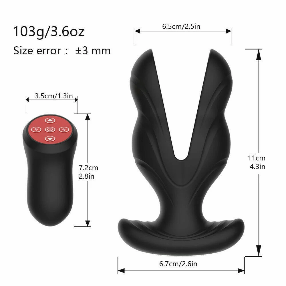 Extreme Vibrating Butt Plug with Electric Shock Modes Anal Plugs Prostate Stimulators