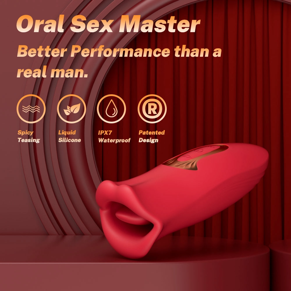 Fellare-Mouth Biting Vibrator 10 Biting & 5 Vibrating Modes for Nipple Clit Stimulation
