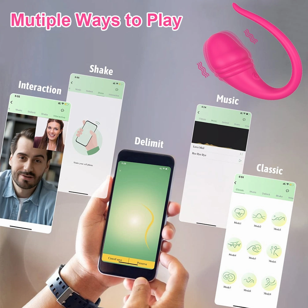 Female APP Remote Control Vibrating Egg Wireless Bluetooth Vibrator Dildo G Spot Massager