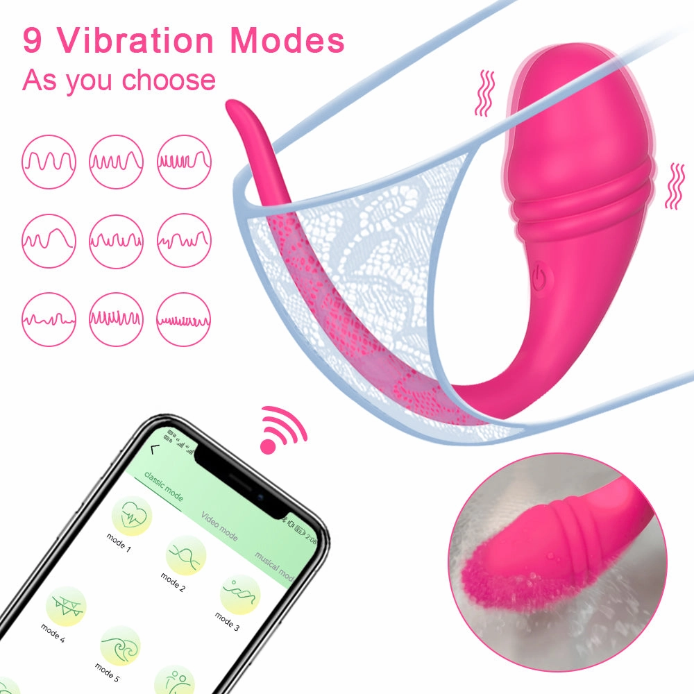 Female APP Remote Control Vibrating Egg Wireless Bluetooth Vibrator Dildo G Spot Massager