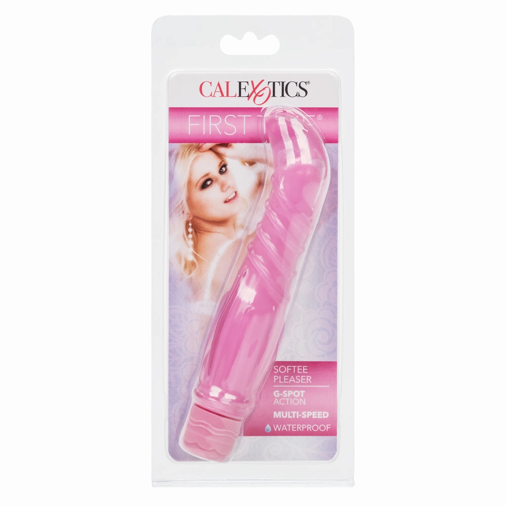 First Time Softee Pleaser Vibrator With Spiral G-Spot Sleeve