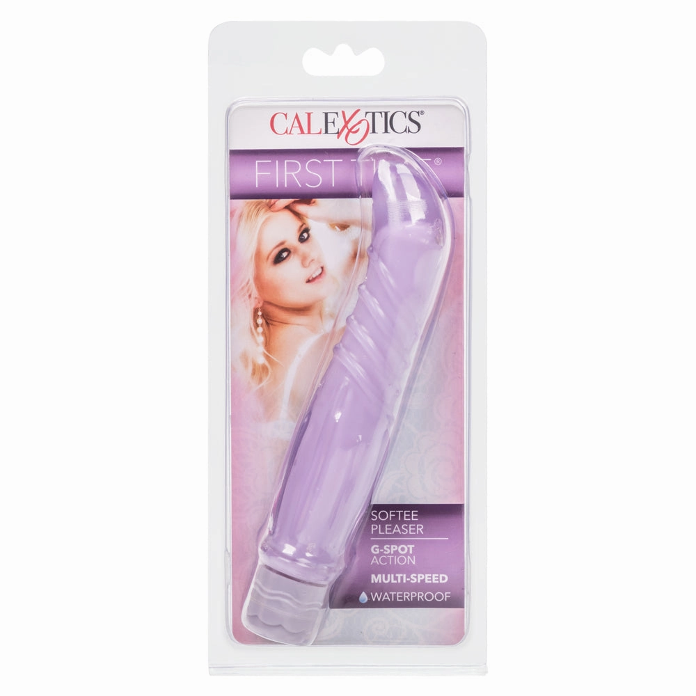First Time Softee Pleaser Vibrator With Spiral G-Spot Sleeve