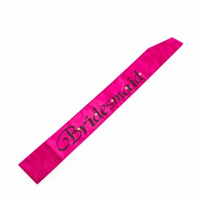 FLASHING BRIDESMAID SASH HOT PINK