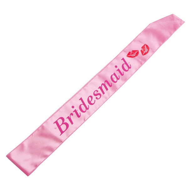 FLASHING BRIDESMAID SASH PINK