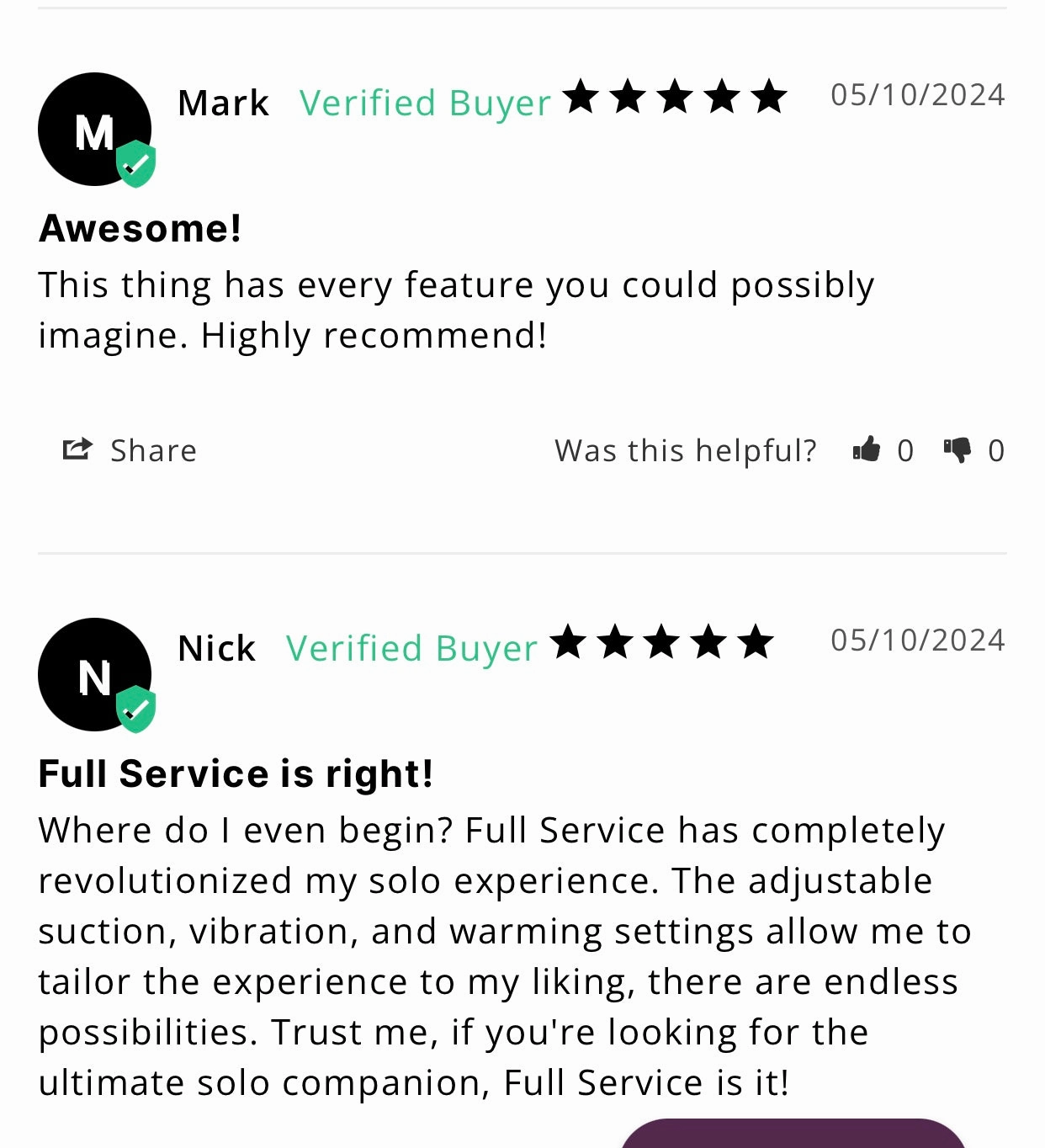 Full Service - IN STOCK - 5 LEFT! - Pure Romance