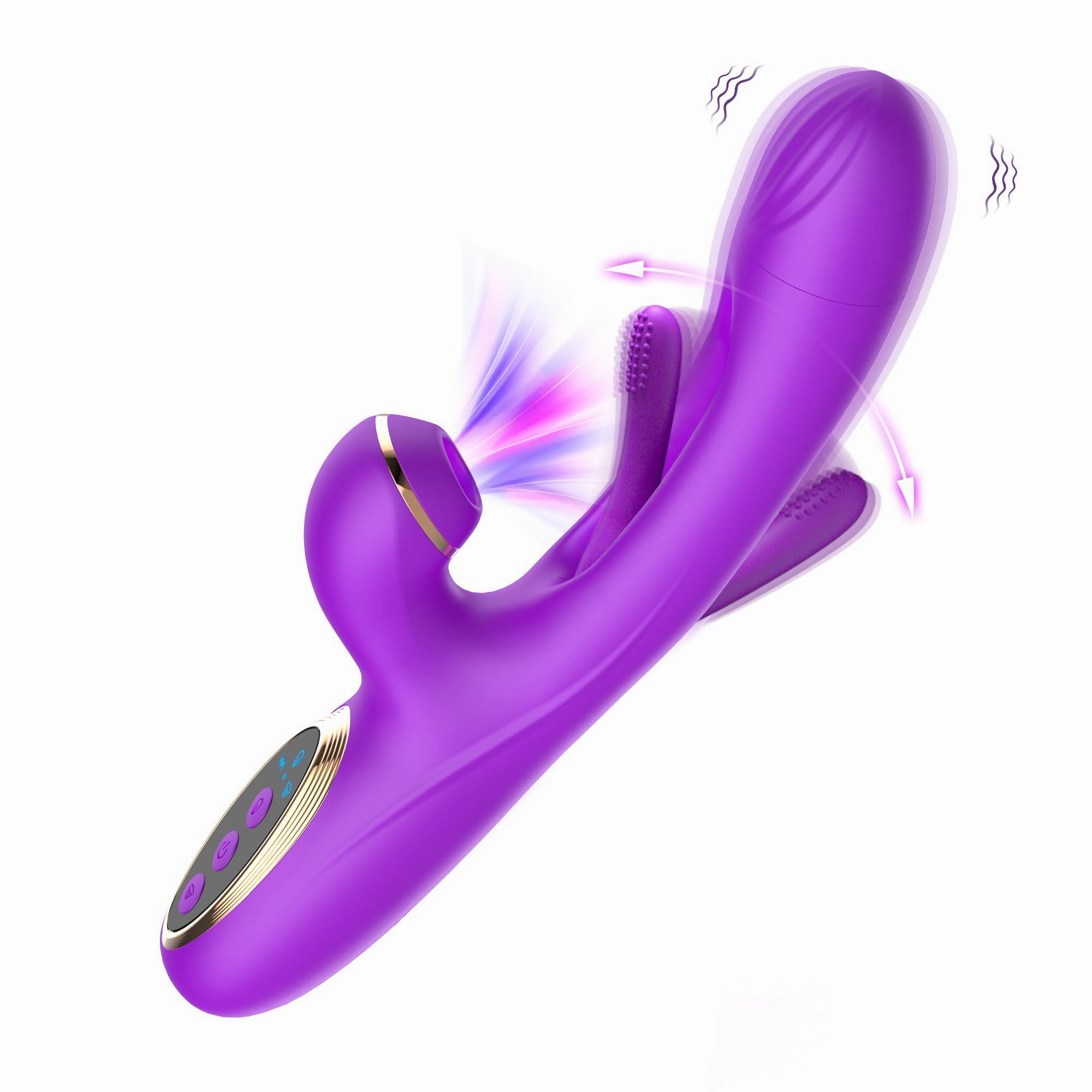 G Spot Vibrator with 10 Vibrating,10 Impactting& 10 Licking Modes