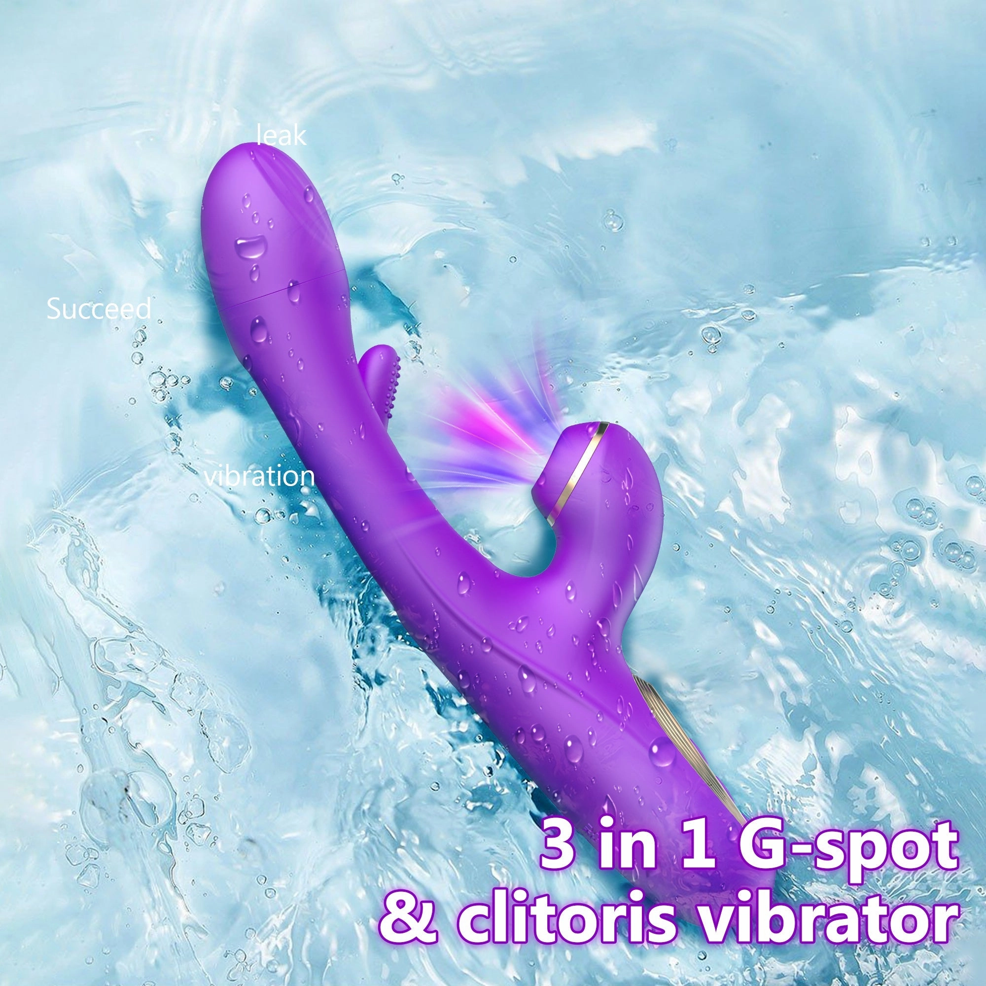 G Spot Vibrator with 10 Vibrating,10 Impactting& 10 Licking Modes