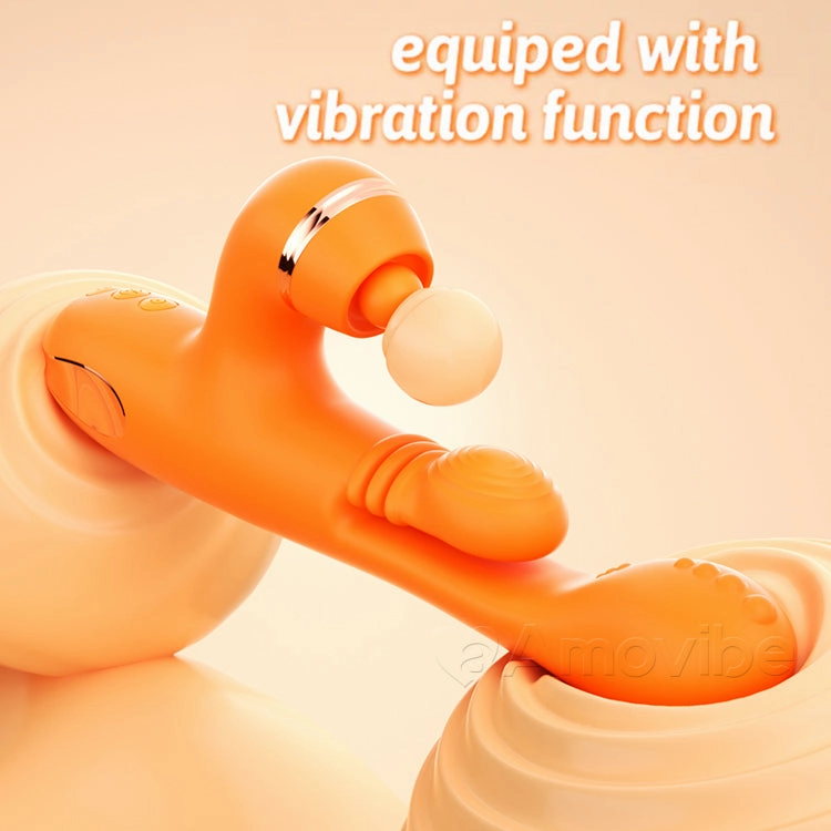 G Spot Vibrator with Circular Motion Massaging, Vibration & 3 Sleeves for Clit Tap, Tickling & Licking