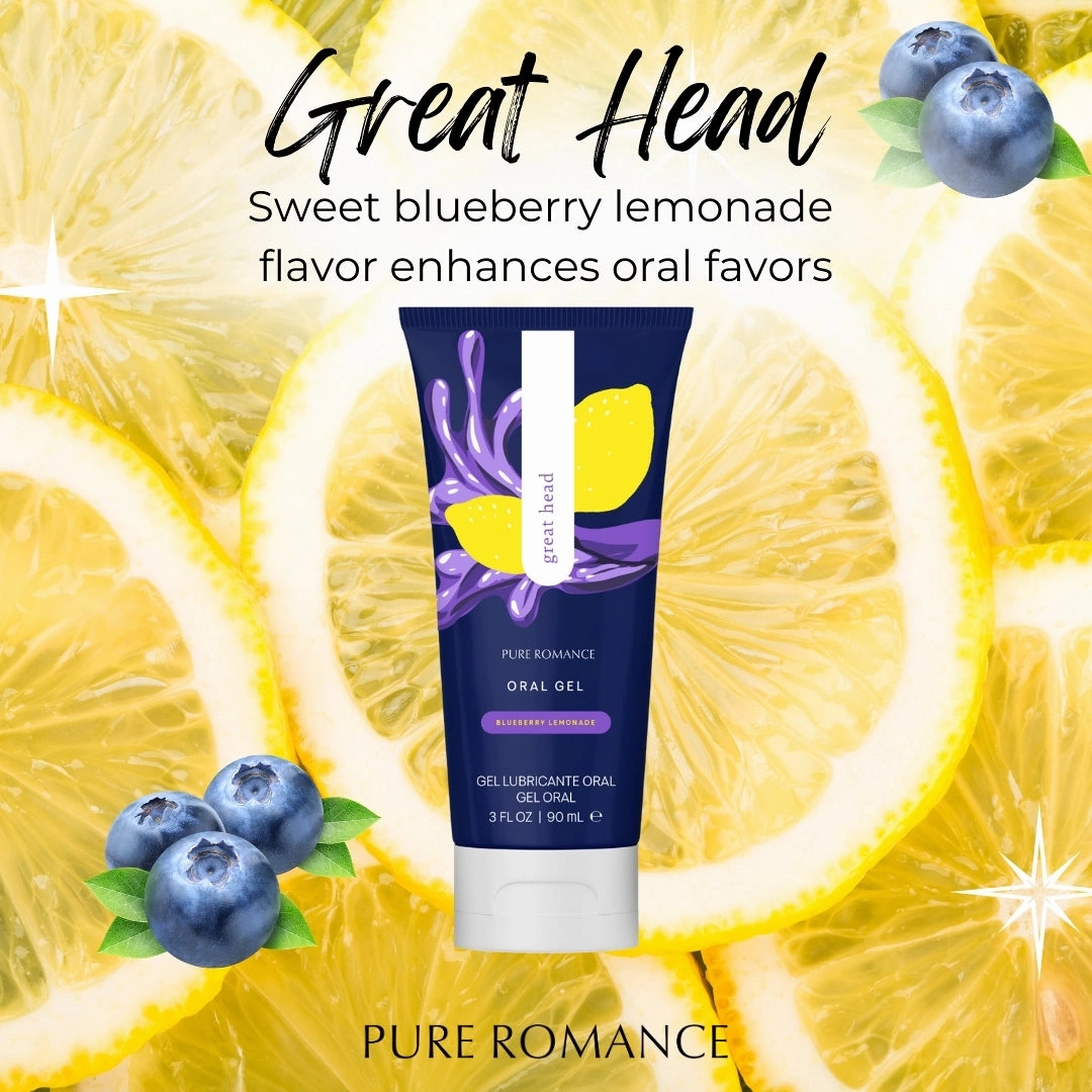 Great Head Gel - Blueberry Lemonade - NEW! - IN STOCK - 31 LEFT - Pure Romance