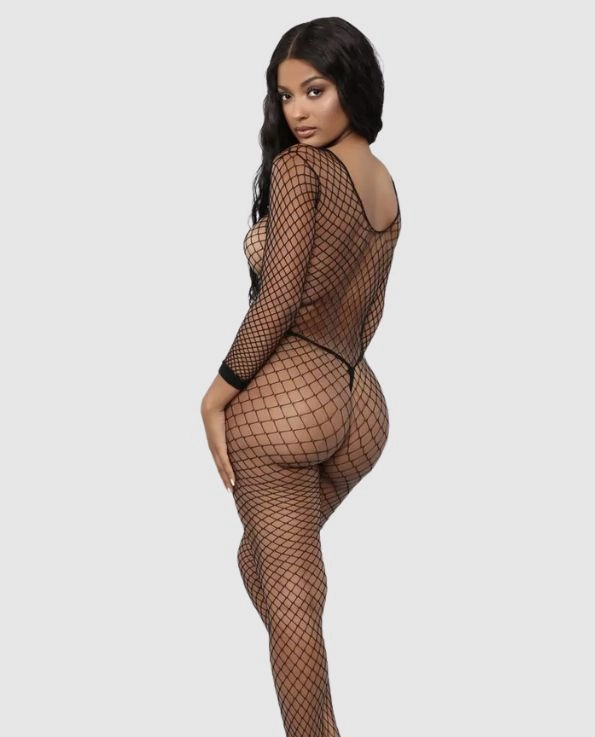 Jordyn Crotchless Full Body Fishnet Stocking