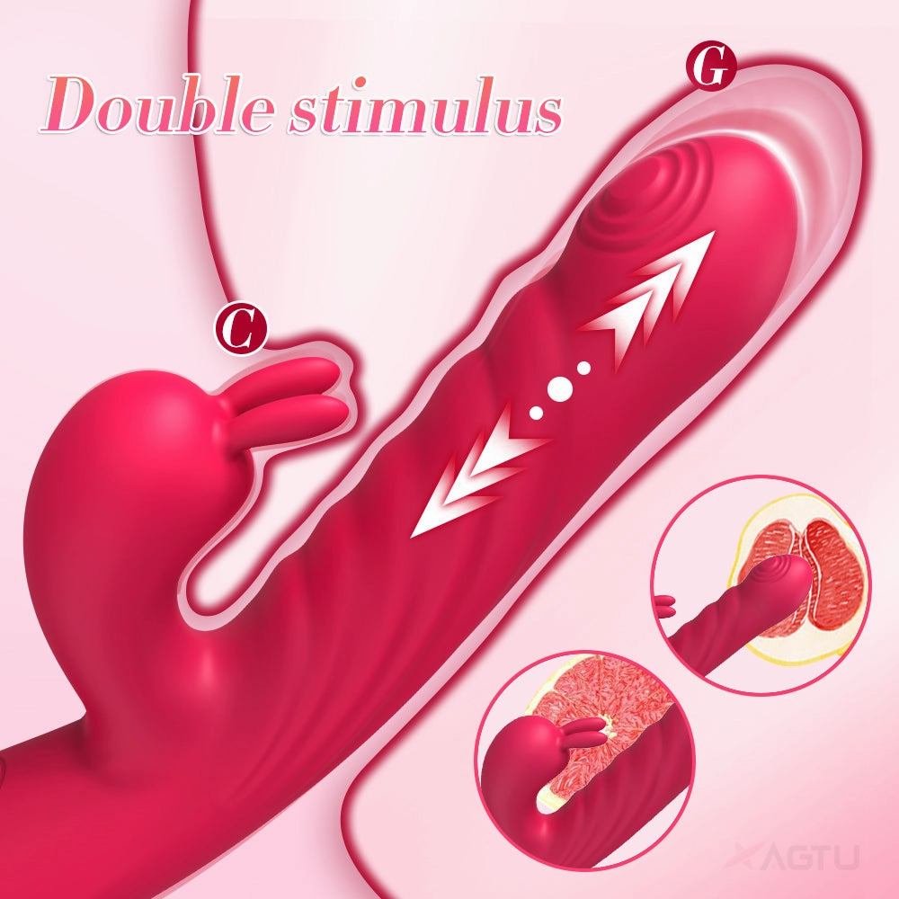 Kaia - Telescopic G Spot Rabbit Vibrator for Women Nipple Clit Stimulator