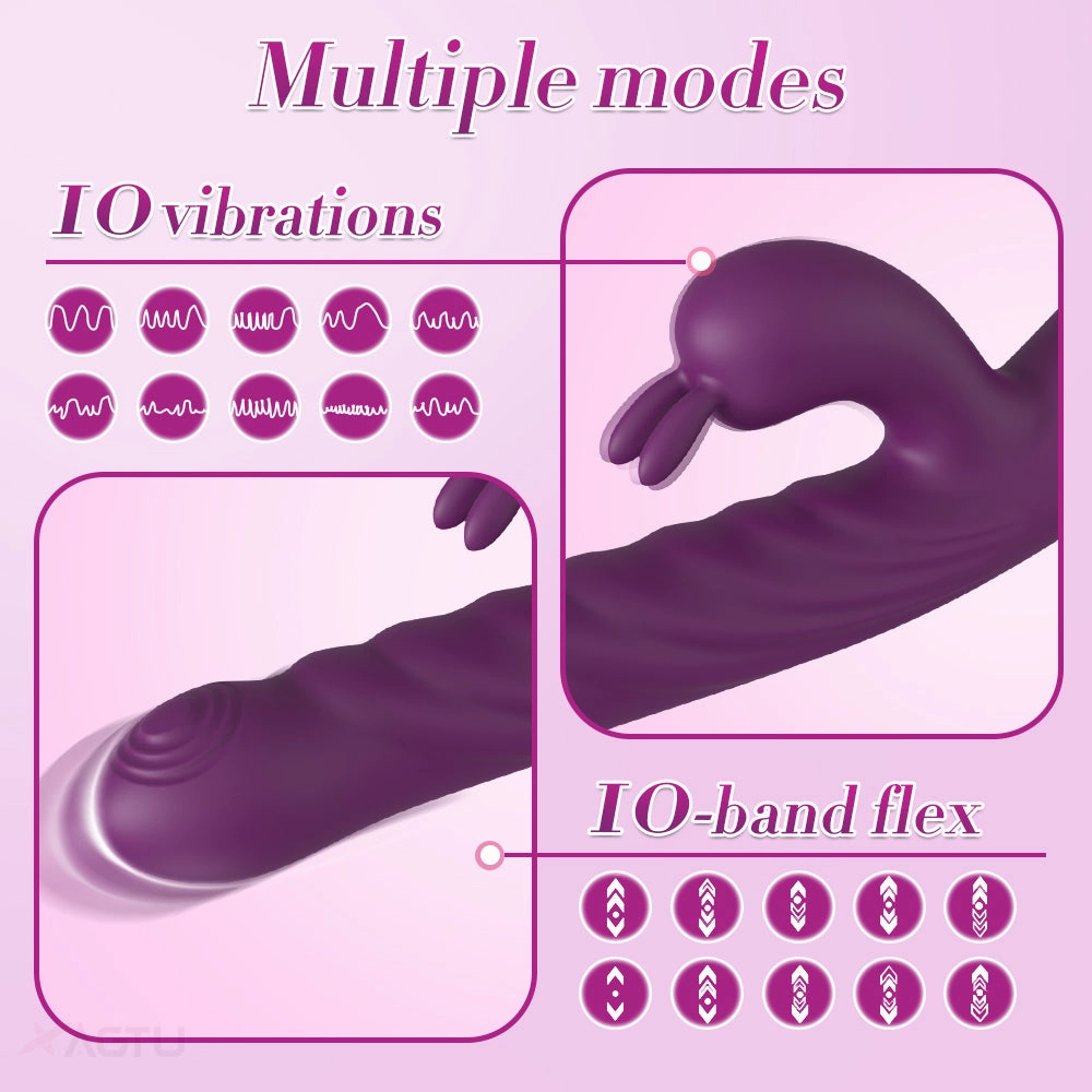 Kaia - Telescopic G Spot Rabbit Vibrator for Women Nipple Clit Stimulator