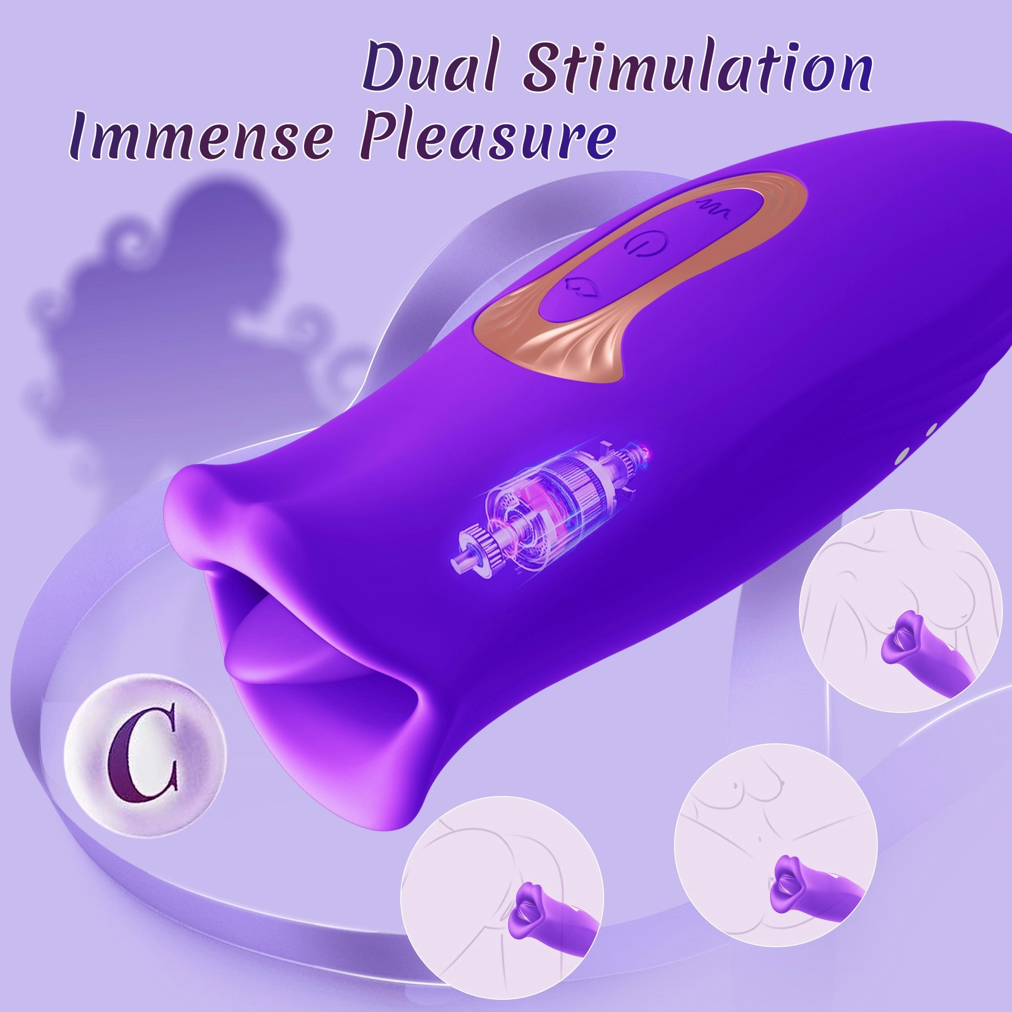 KERERO Adult Sex Toys Vibrator for Women with 10 Vibration Modes and 10 French Kissing Modes