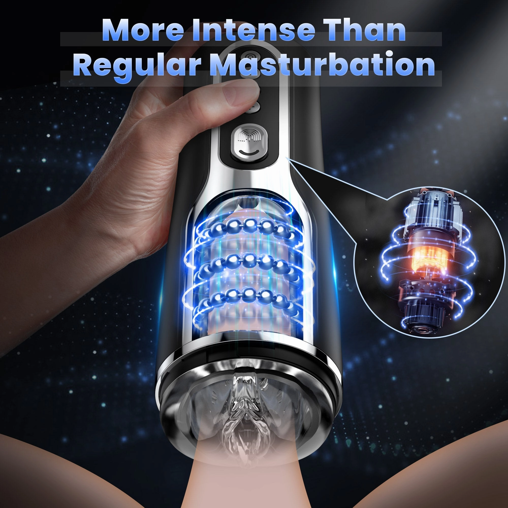 KERERO Male Masturbators Sex Toys for Men with 10 Thrusting & Vibrating Modes