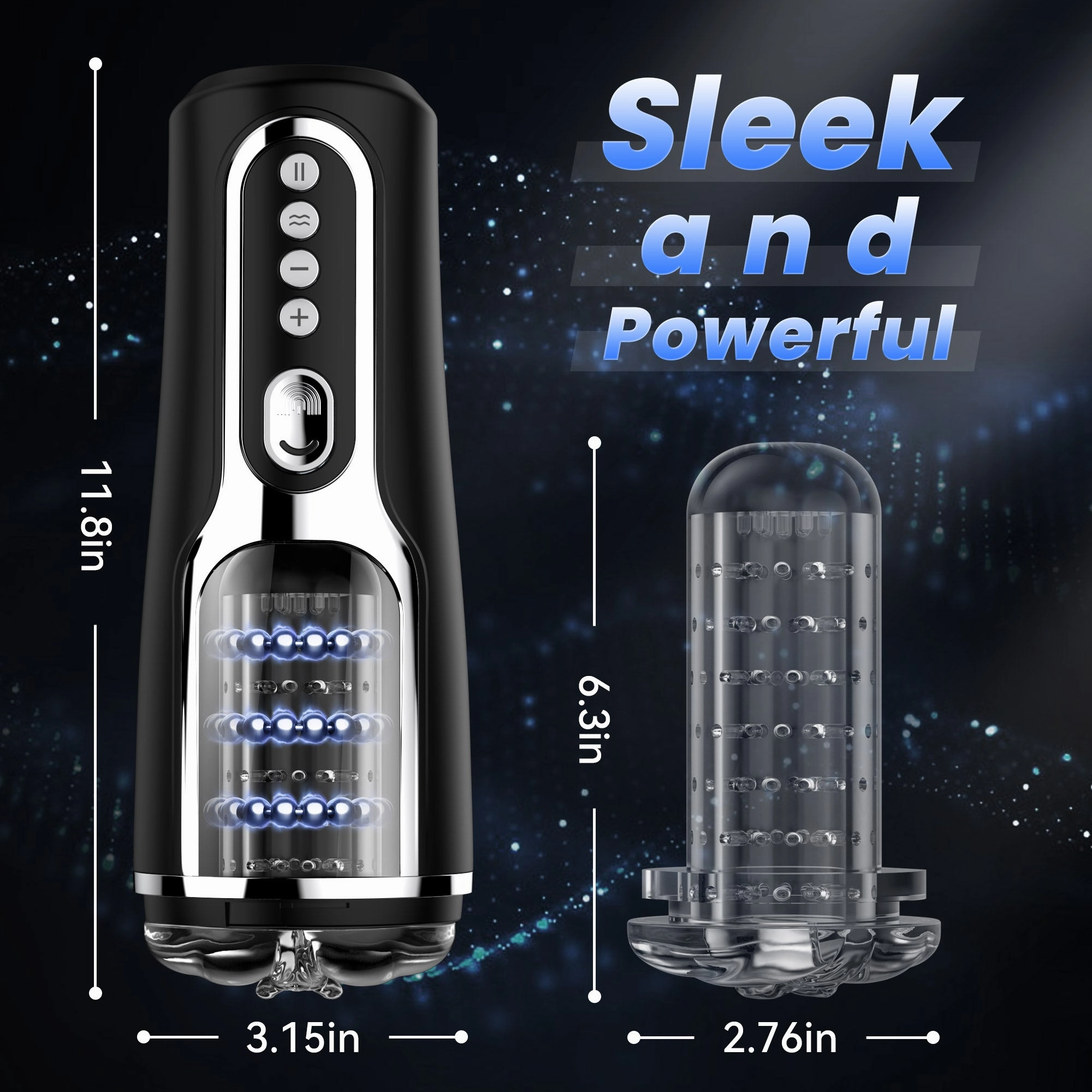 KERERO Male Masturbators Sex Toys for Men with 10 Thrusting & Vibrating Modes
