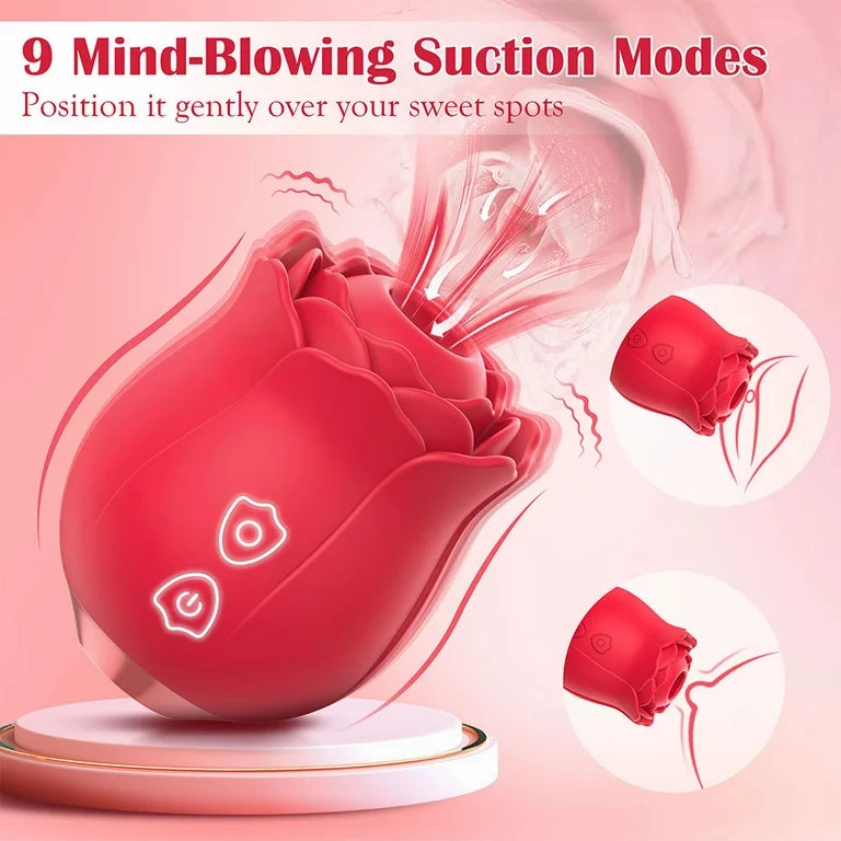KERERO Rose Toy with 9 Tapping Modes, Waterproof Sex Toys for Women