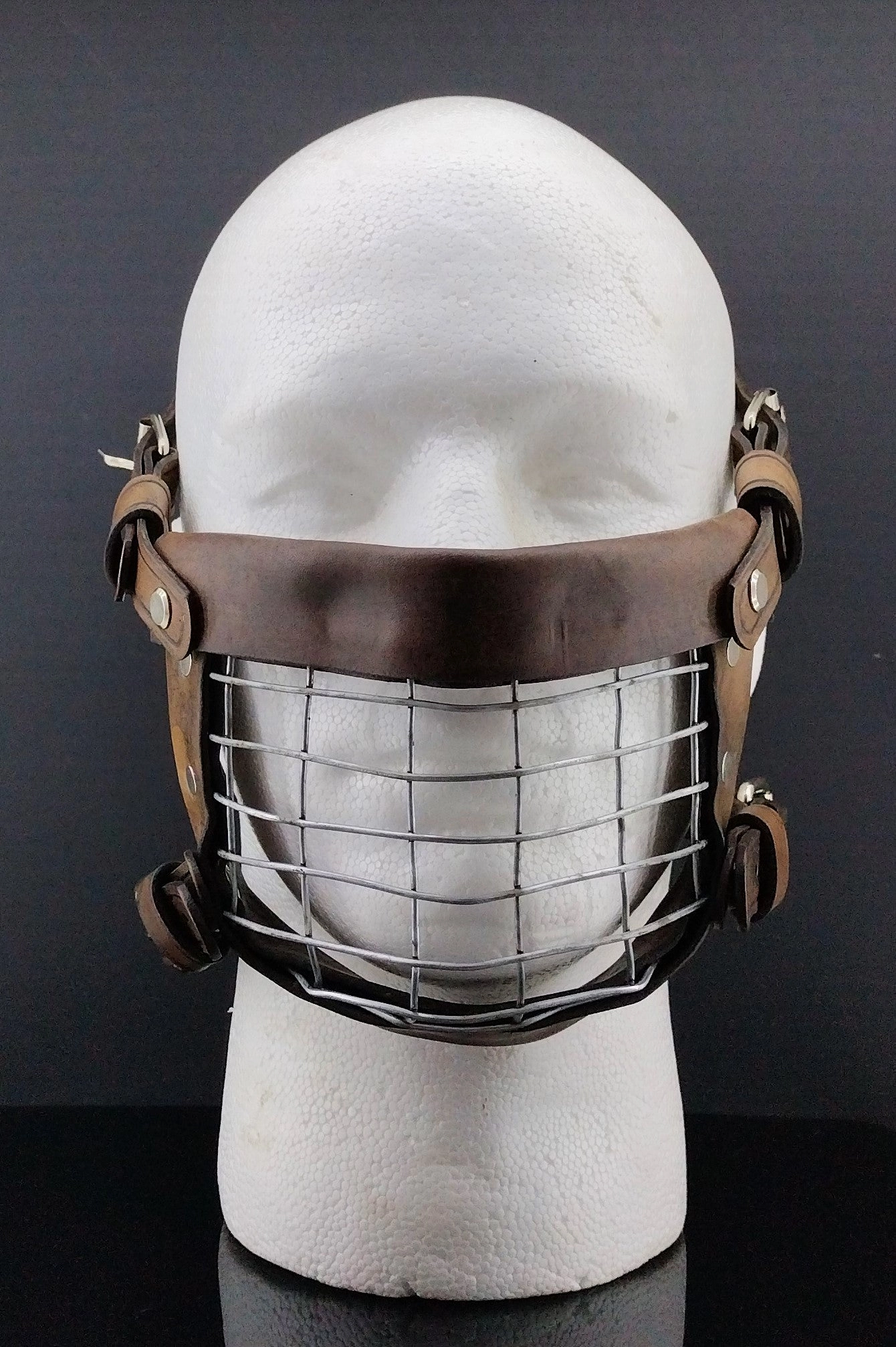 Leather Muzzle - Human Mask - Small and Medium Sizes Available