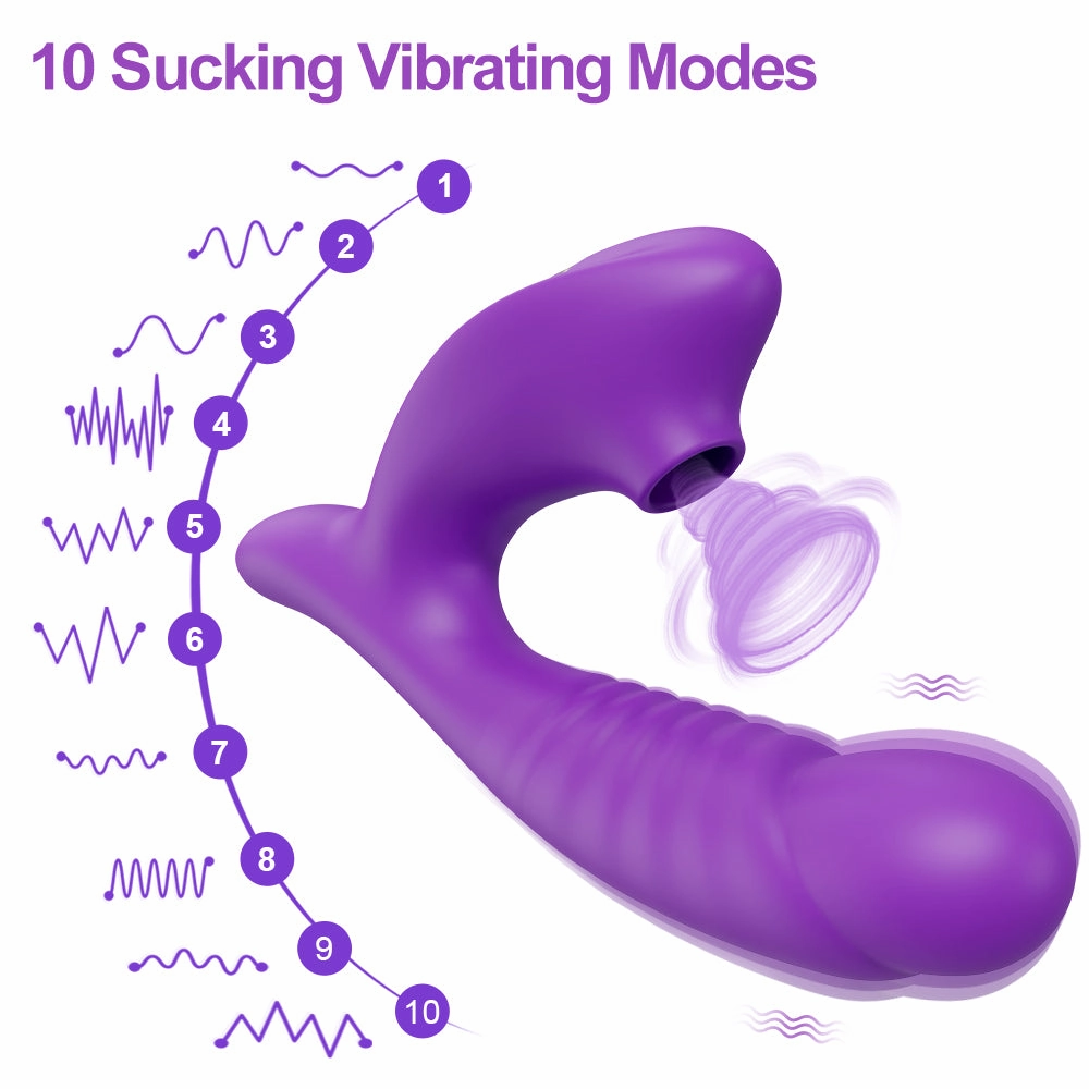 Leopard - Vagina Sucking Vibrator 10 Speed Vibrating Oral Sex Suction Clitoris Stimulation Vibrators