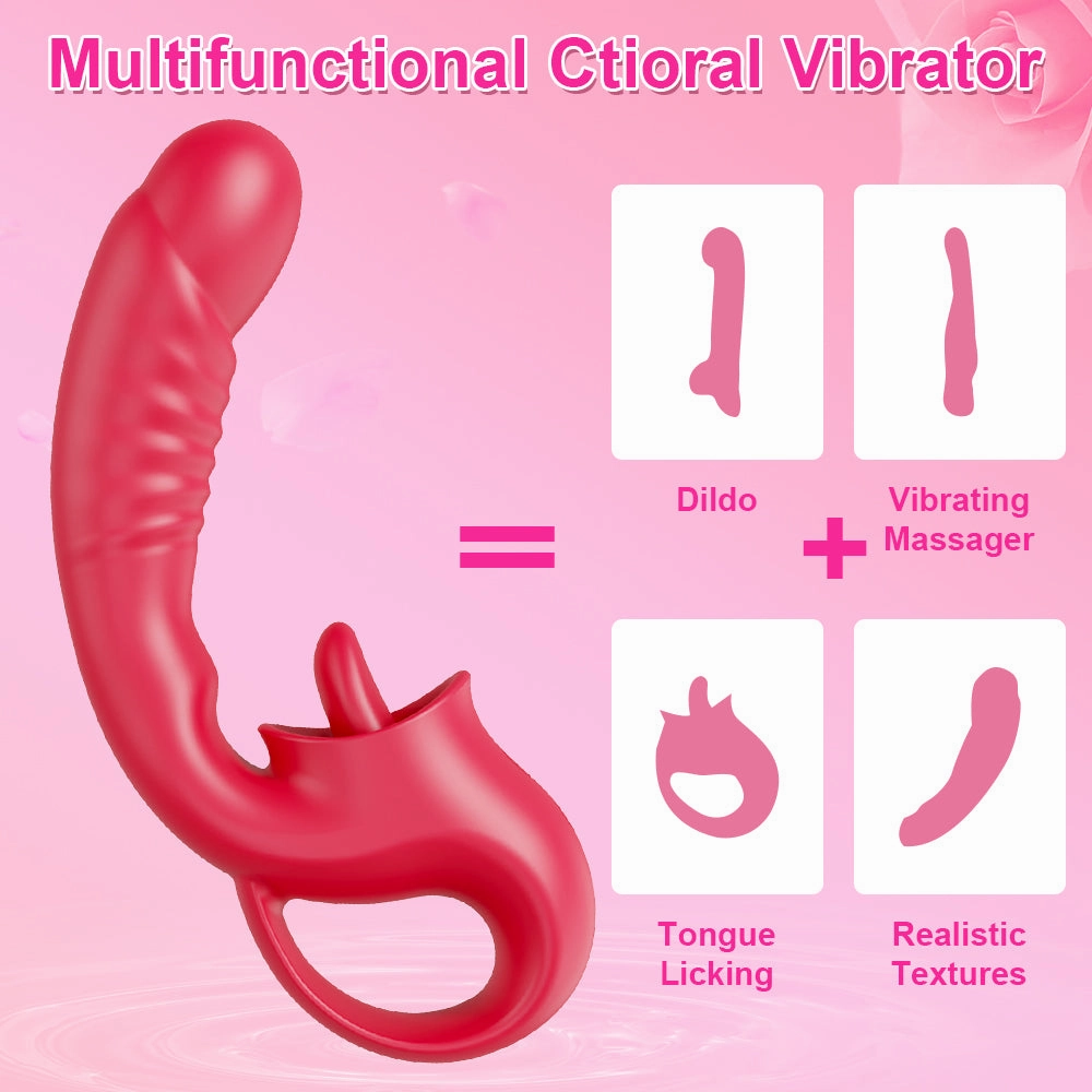 Lippe-20 Modes Tongue Licking G Spot Vibrator And Swing Nipple Clitoris Dildo