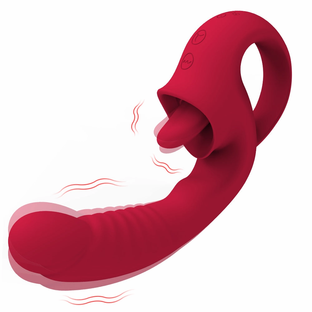 Lippe-20 Modes Tongue Licking G Spot Vibrator And Swing Nipple Clitoris Dildo