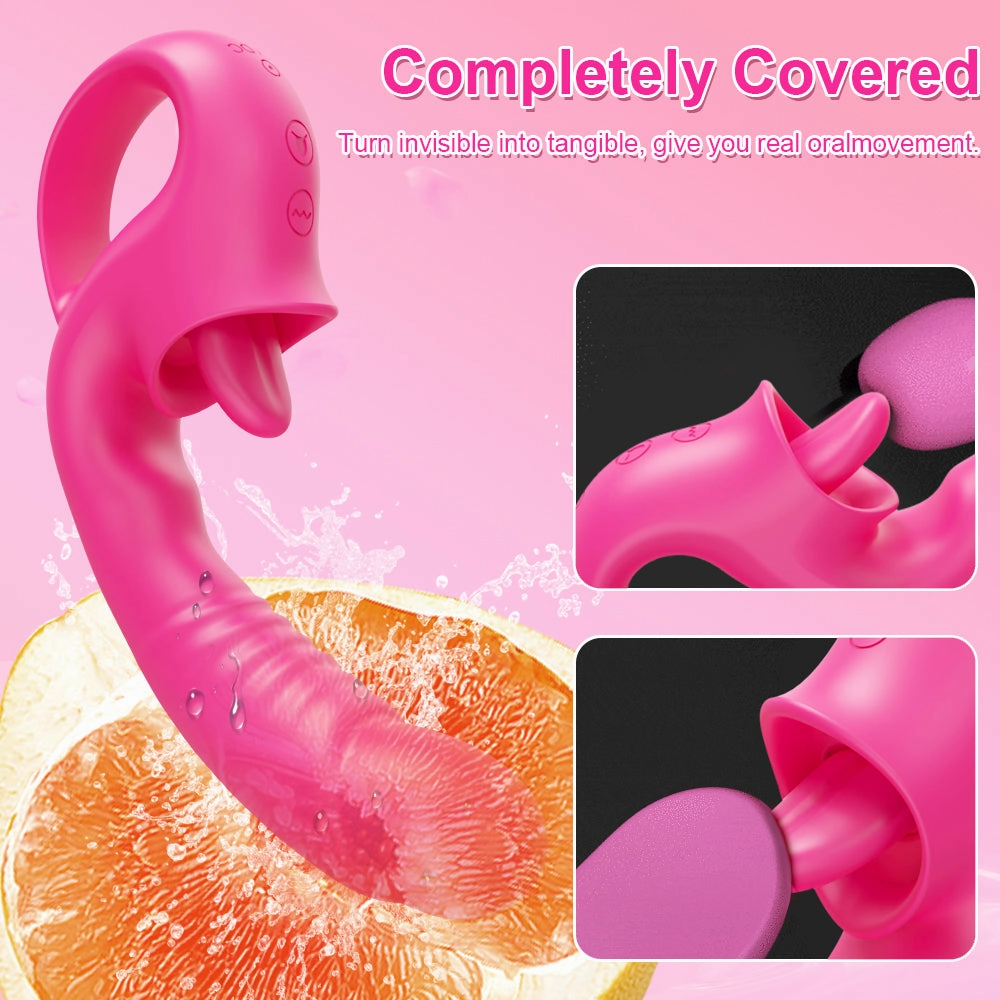 Lippe-20 Modes Tongue Licking G Spot Vibrator And Swing Nipple Clitoris Dildo