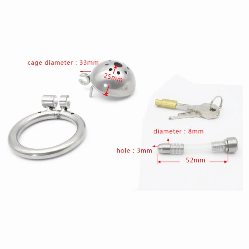 Lock Down Chastity Cage Device | Stainless Steel Male Chastity Lock