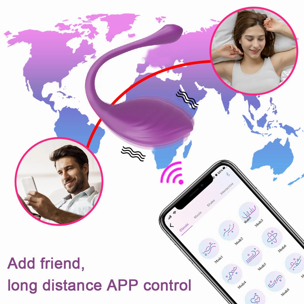 Long Distance Egg Vibrator Remote Control & App Control - W3