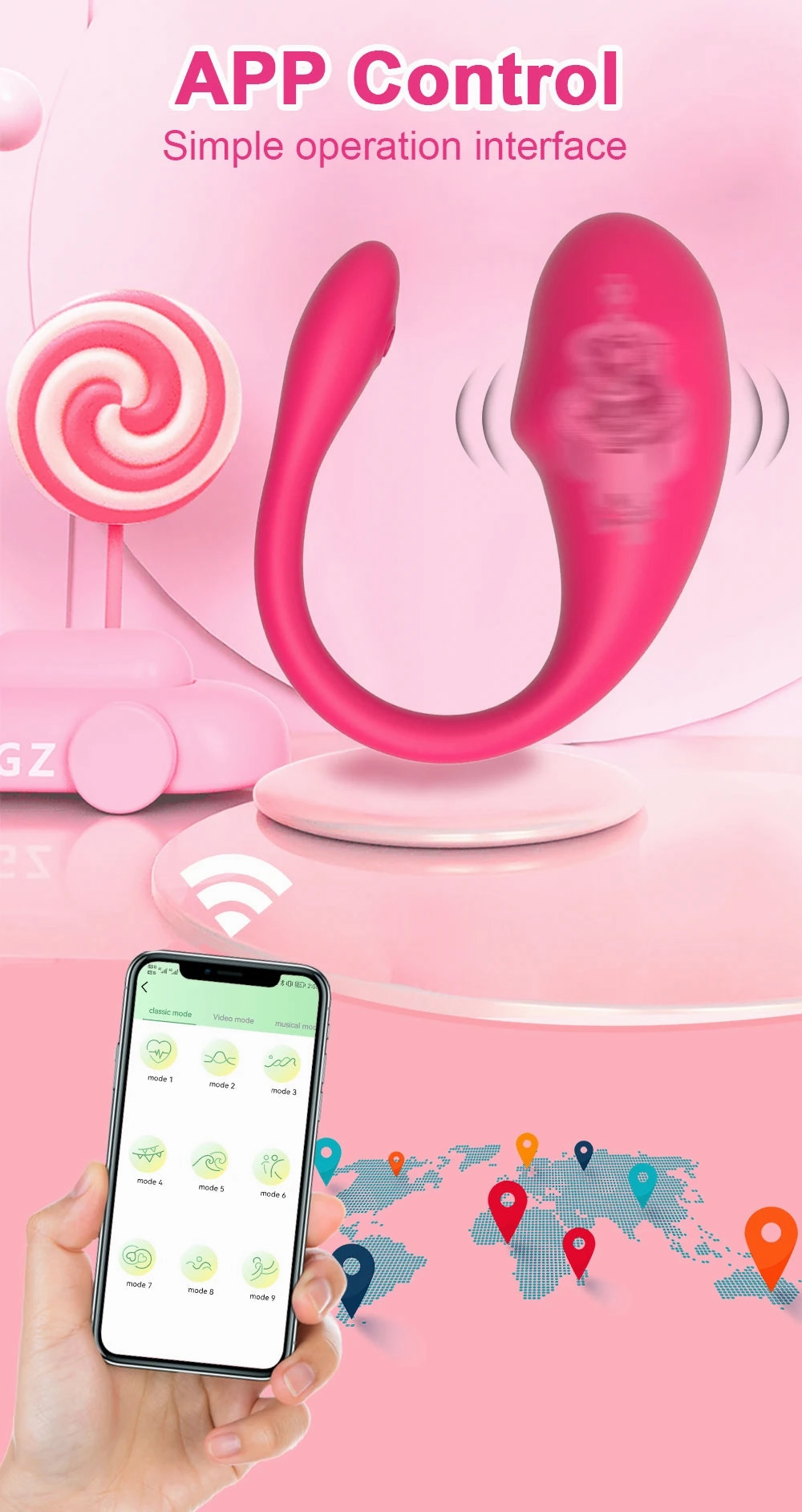 Love Spouse Wireless Bluetooth G-Spot Vibrator - APP Controlled Vibrating Egg & Clit Stimulator for Women