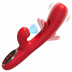 Luxury Rabbit Bunny Viberator Clit Sucker with Tapping Flapping Clitoral Stimulator