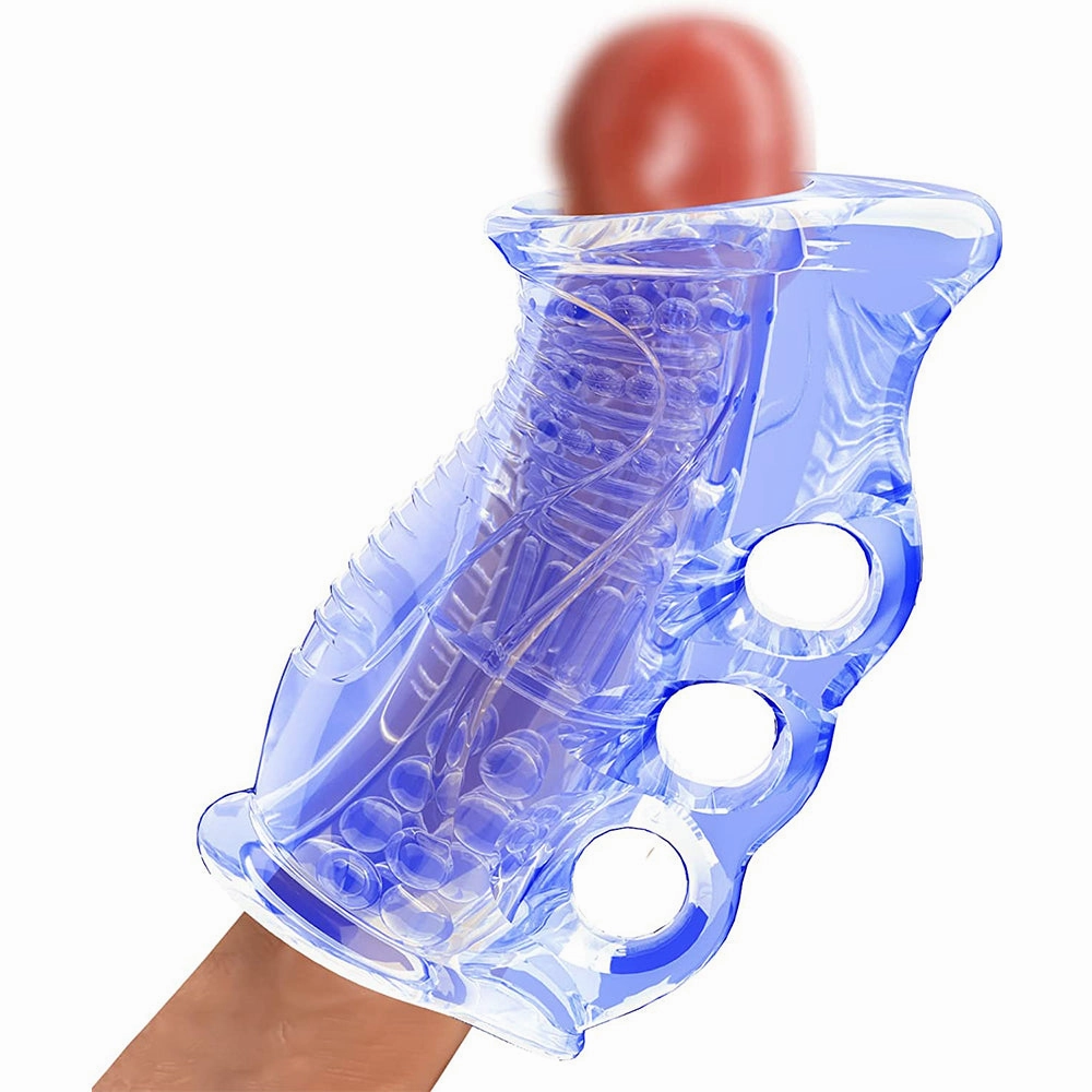 Male Masturbator Pocket Pussy Anal Vagina Masturbation Oral Handjob Glans Penis Trainer Massager Open-Ended